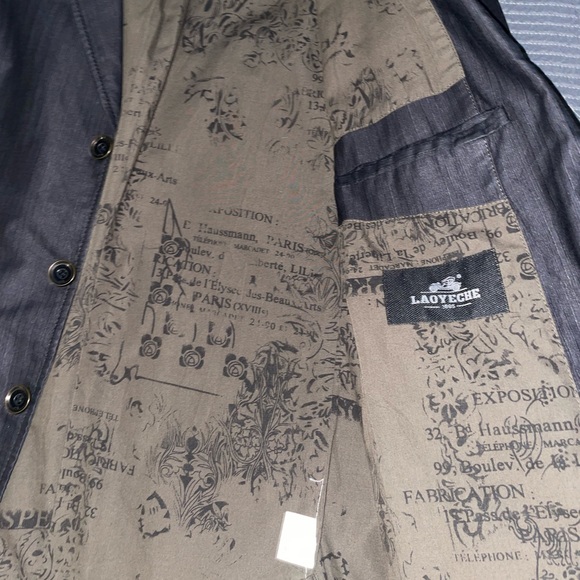 Gorgeous Laugeche Blazer, black and navy blue colour with leather pockets - Picture 1 of 4